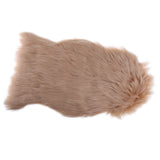 Maxbell 40x60cm Sheepskin Fluffy Skin Faux Fur Fake Rug Mat Rugs Light Coffee