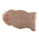 Maxbell 40x60cm Sheepskin Fluffy Skin Faux Fur Fake Rug Mat Rugs Light Coffee