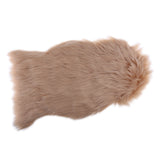 Maxbell 40x60cm Sheepskin Fluffy Skin Faux Fur Fake Rug Mat Rugs Light Coffee