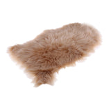 Maxbell 40x60cm Sheepskin Fluffy Skin Faux Fur Fake Rug Mat Rugs Light Coffee