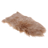 Maxbell 40x60cm Sheepskin Fluffy Skin Faux Fur Fake Rug Mat Rugs Light Coffee