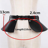 Maxbell Women PU Leather Waistband Waist Belt Skirt Harness Gothic Punk Club Wear