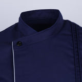 Maxbell Chef Coat Jacket Long Sleeve Catering Kitchen Uniform Apparel Navy Blue L