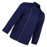 Maxbell Chef Coat Jacket Long Sleeve Catering Kitchen Uniform Apparel Navy Blue L