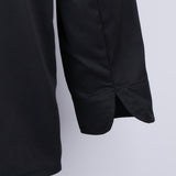 Maxbell Chef Coat Jacket Long Sleeve Catering Kitchen Uniform Apparel Black XXXL