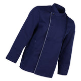 Maxbell Chef Coat Jacket Long Sleeve Catering Kitchen Uniform Apparel Navy Blue M