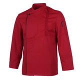 Maxbell Chef Coat Jacket Long Sleeve Catering Kitchen Uniform Apparel Red XXL