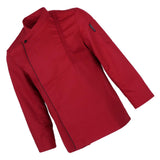 Maxbell Chef Coat Jacket Long Sleeve Catering Kitchen Uniform Apparel Red XXXL