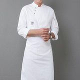 Maxbell Unisex Chef Jackets Coat Long Sleeves Shirt Kitchen Uniform Workwear White L