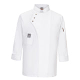 Maxbell Unisex Chef Jackets Coat Long Sleeves Shirt Kitchen Uniform Workwear White L