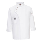 Maxbell Unisex Chef Jackets Coat Long Sleeves Shirt Kitchen Uniform Workwear White L