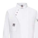 Maxbell Unisex Chef Jackets Coat Long Sleeves Shirt Kitchen Uniform Workwear White L