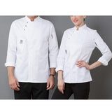 Maxbell Unisex Chef Jackets Coat Long Sleeves Shirt Kitchen Uniform Workwear White L