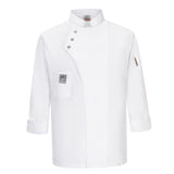 Maxbell Unisex Chef Jackets Coat Long Sleeves Shirt Kitchen Uniform Workwear White L