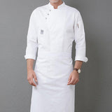 Maxbell Unisex Chef Jackets Coat Long Sleeves Shirt Kitchen Uniform Workwear White L