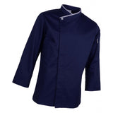 Maxbell Chef Jackets Coat Long Sleeves Shirt Kitchen Uniform Workwear  Dark Blue 3XL