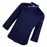 Maxbell Chef Jackets Coat Long Sleeves Shirt Kitchen Uniform Workwear  Dark Blue 3XL