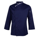 Maxbell Chef Jackets Coat Long Sleeves Shirt Kitchen Uniform Workwear  Dark Blue 2XL