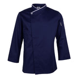 Maxbell Chef Jackets Coat Long Sleeves Shirt Kitchen Uniform Workwear  Dark Blue 2XL