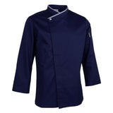 Maxbell Chef Jackets Coat Long Sleeves Shirt Kitchen Uniform Workwear  Dark Blue 2XL