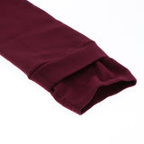 Maxbell Women Winter Warm Fleece Lined Opaque Tights Thermal Leggings Wine Red