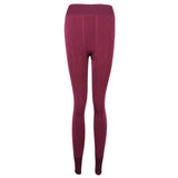 Maxbell Women Winter Warm Fleece Lined Opaque Tights Thermal Leggings Wine Red