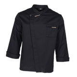 Maxbell Chef Coat Jacket Long Sleeved Kitchen Catering Baker Staff Workwear Black