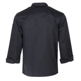 Maxbell Chef Coat Jacket Long Sleeved Kitchen Catering Baker Staff Workwear Black