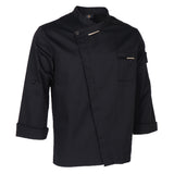 Maxbell Men Women Chef Coat Hotel Jacket Cooking Uniform Restaurant Workwear black