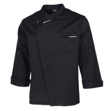 Maxbell Men Women Chef Coat Hotel Jacket Cooking Uniform Restaurant Workwear black