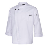 Maxbell Stylish Chef Jacket Breathable Kitchen Uniforms Work Apparel Chef Coat White