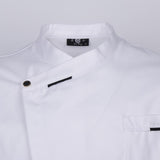 Maxbell Stylish Chef Jacket Breathable Kitchen Uniforms Work Apparel Chef Coat White