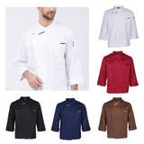 Maxbell Unisex Chef Jackets Coat Long Sleeves Shirt Kitchen Uniforms White L