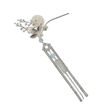 Maxbell Vintage Flower Shell Tassel Hair Stick Hairpin Step Shake Girls Hair Jewelry