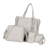 Maxbell Four-piece fringed suit for handbag Grey