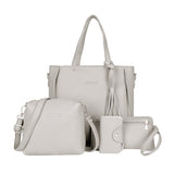 Maxbell Four-piece fringed suit for handbag Grey