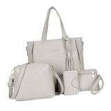 Maxbell Four-piece fringed suit for handbag Grey