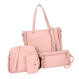 Maxbell Four-piece fringed suit for handbag Pink