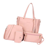 Maxbell Four-piece fringed suit for handbag Pink