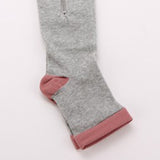 Compression Zip Up Socks Open-Toe Zipper Leg Support Knee Stocking Gray XXL