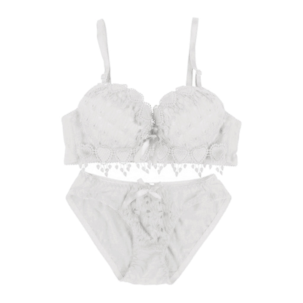 Maxbell Padded Push Up Bra Set Women Lady Lace Floral Bra Set Underwear Lingerie 80B