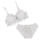 Maxbell Padded Push Up Bra Set Women Lady Lace Floral Bra Set Underwear Lingerie 80B