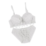 Maxbell Padded Push Up Bra Set Women Lady Lace Floral Bra Set Underwear Lingerie 80B
