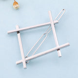 Maxbell Trendy Square Hair Pin Hollow out Hair Clip Headwear Headpiece Hair Jewelry