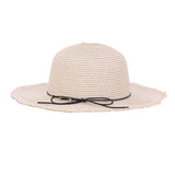 Maxbell Women Straw Weave Floppy Hat Summer Sun Protection Wide Brim Beach Cap Beige