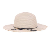 Maxbell Women Straw Weave Floppy Hat Summer Sun Protection Wide Brim Beach Cap Beige