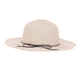 Maxbell Women Straw Weave Floppy Hat Summer Sun Protection Wide Brim Beach Cap Beige