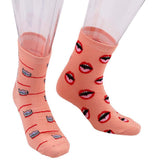 Maxbell Funny Colorful Socks Cotton Crew Socks Causal Breathable Tube Socks Orange