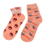Maxbell Funny Colorful Socks Cotton Crew Socks Causal Breathable Tube Socks Orange