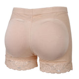 Maxbell Butt Lifter Hip Enhancer Pads Underwear Shapewear Lace Panties M Beige